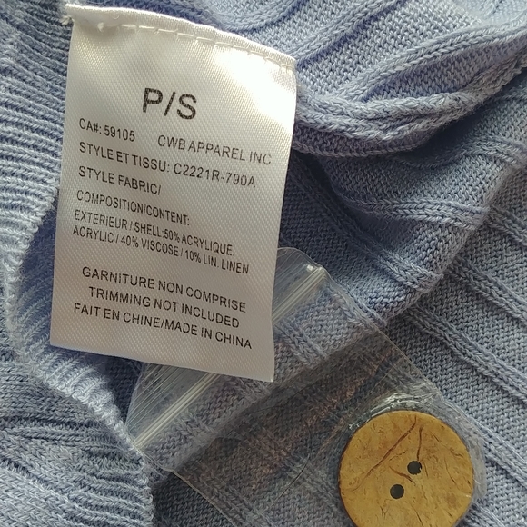 Charlie B natural fiber ribbed tanks with button accents size S - Picture 4 of 4